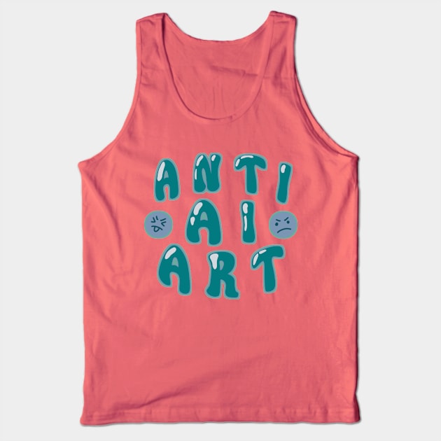 Anti AI Art Tank Top by Sketchyleigh